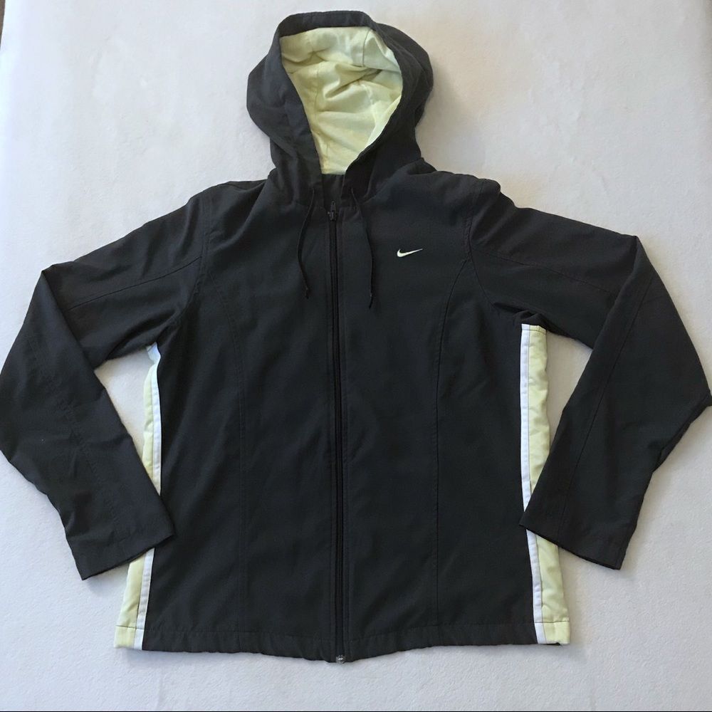 Vintage Nike Full Zip Jacket Gray Tag Size Medium Gray Yellow